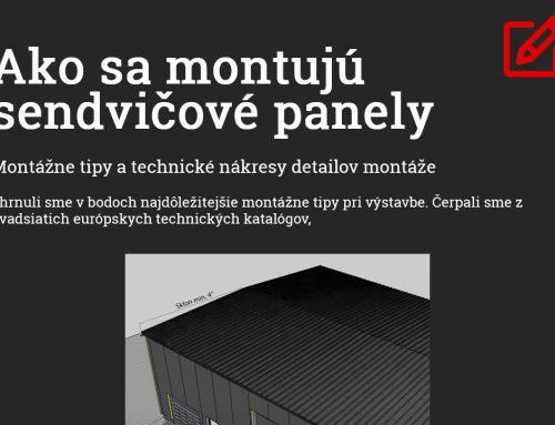 Ako sa montujú sendvičové panely + technické nákresy